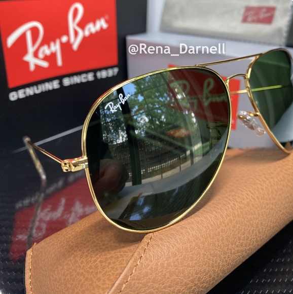 Ray-Ban Aviator RB3025 Green Lens New - Picture 5 of 16